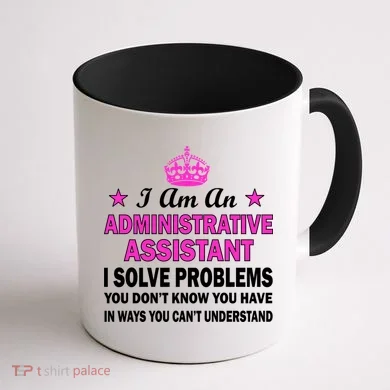 Administrative Assistant Solving Problems Coffee Mug back