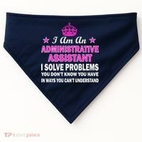 Administrative Assistant Solving Problems USA-Made Doggie Bandana thumb 0