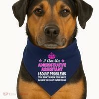 Administrative Assistant Solving Problems USA-Made Doggie Bandana thumb 1