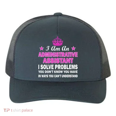 Administrative Assistant Solving Problems Yupoong Adult 5-Panel Trucker Hat