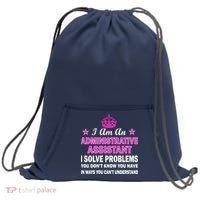 Administrative Assistant Solving Problems Sweatshirt Cinch Pack Bag thumb 0