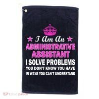 Administrative Assistant Solving Problems Golf Towel thumb 0