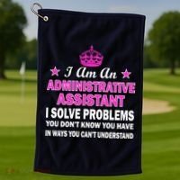 Administrative Assistant Solving Problems Golf Towel thumb 1