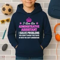 Administrative Assistant Solving Problems Kids Hoodie thumb 2