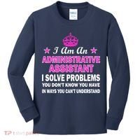 Administrative Assistant Solving Problems Kids Long Sleeve Shirt thumb 0