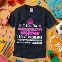 Administrative Assistant Solving Problems Kids T-Shirt thumb 3
