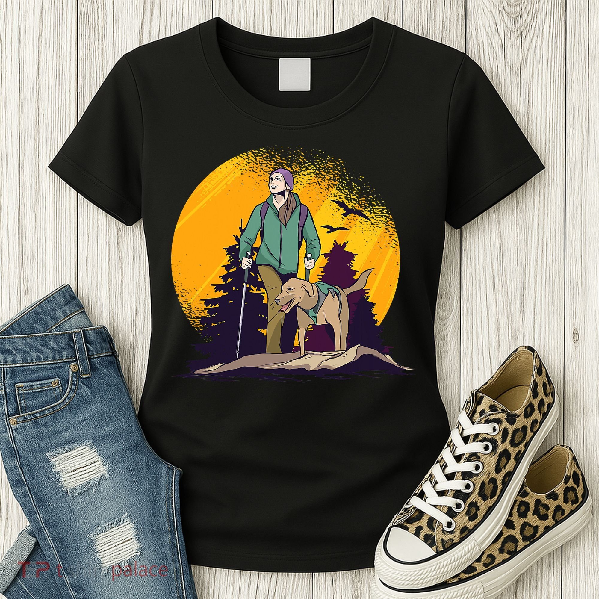 Adventure Dog Nature Adventure Camping Gear Present Women's T-Shirt
