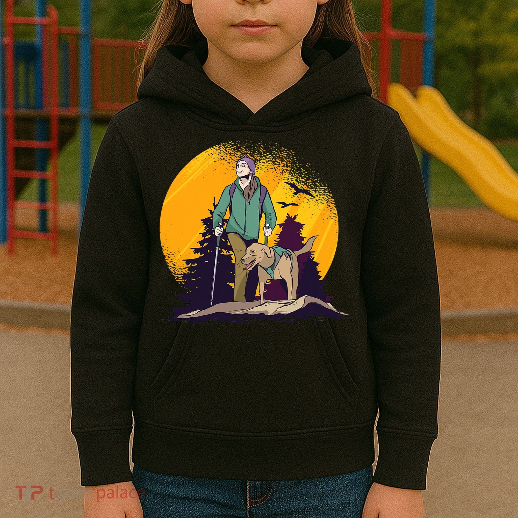 Adventure Dog Nature Adventure Camping Gear Present Kids Hoodie