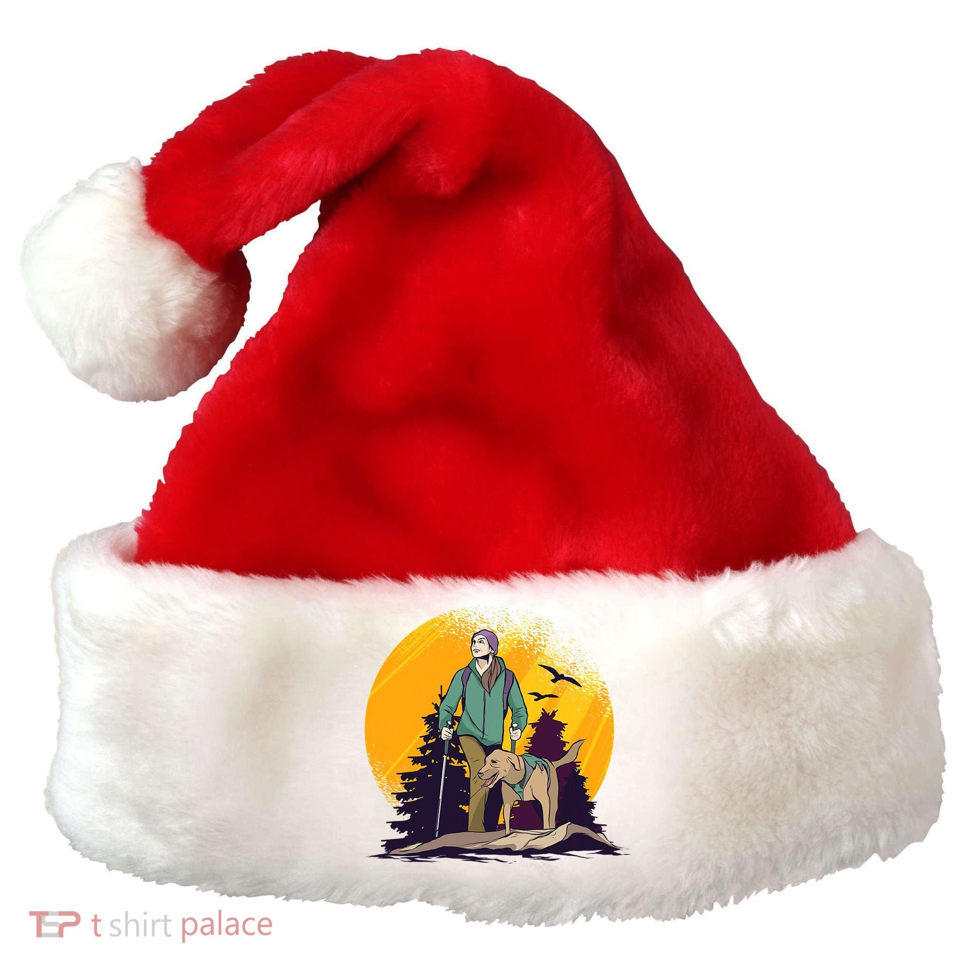 Adventure Dog Nature Adventure Camping Gear Present Santa Hat