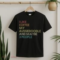 Aussiedoodle Dog Owner Coffee Lovers Quote Vintage Retro T-Shirt thumb 2