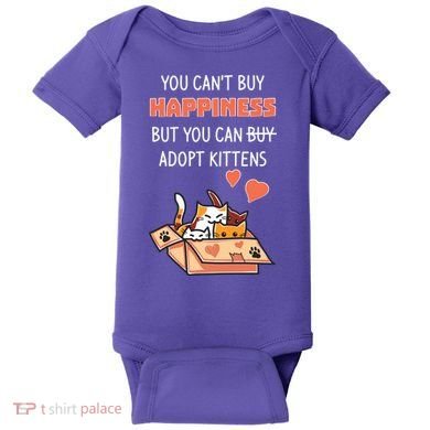 Adopt Kittens Buy Happiness Baby Bodysuit