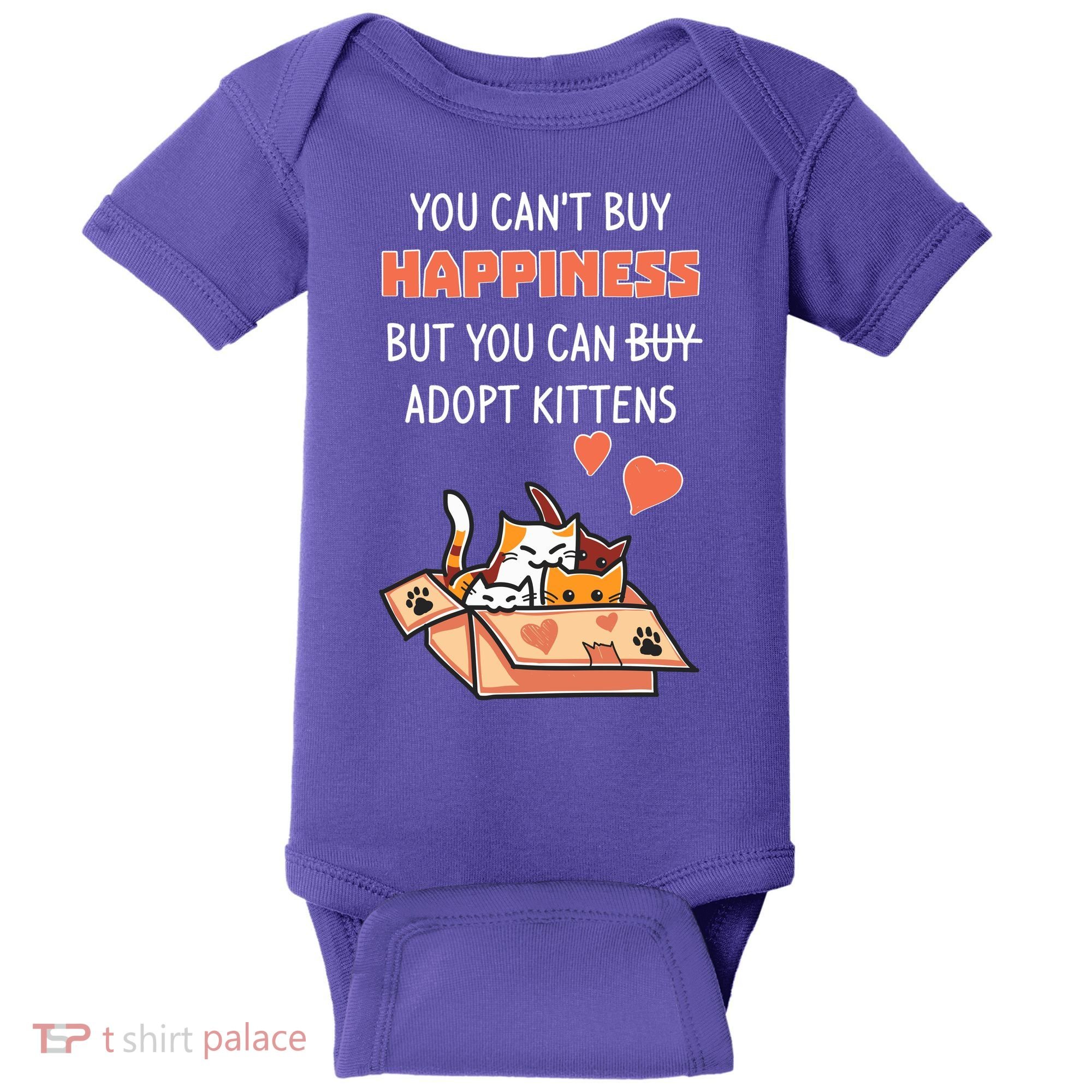 Adopt Kittens Buy Happiness Baby Bodysuit