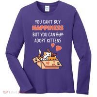Adopt Kittens Buy Happiness Women's Long Sleeve Shirt thumb 0
