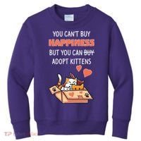 Adopt Kittens Buy Happiness Kids Sweatshirt thumb 0