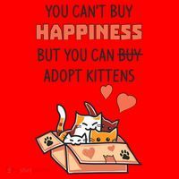 Adopt Kittens Buy Happiness Santa Hat thumb 1