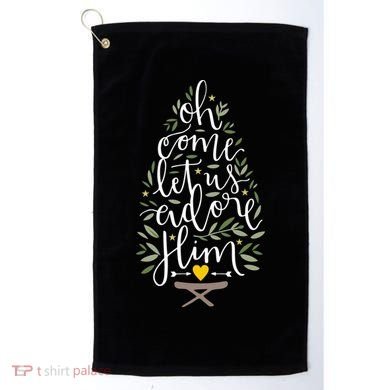 Adore Him Baby Jesus Christmas Golf Towel
