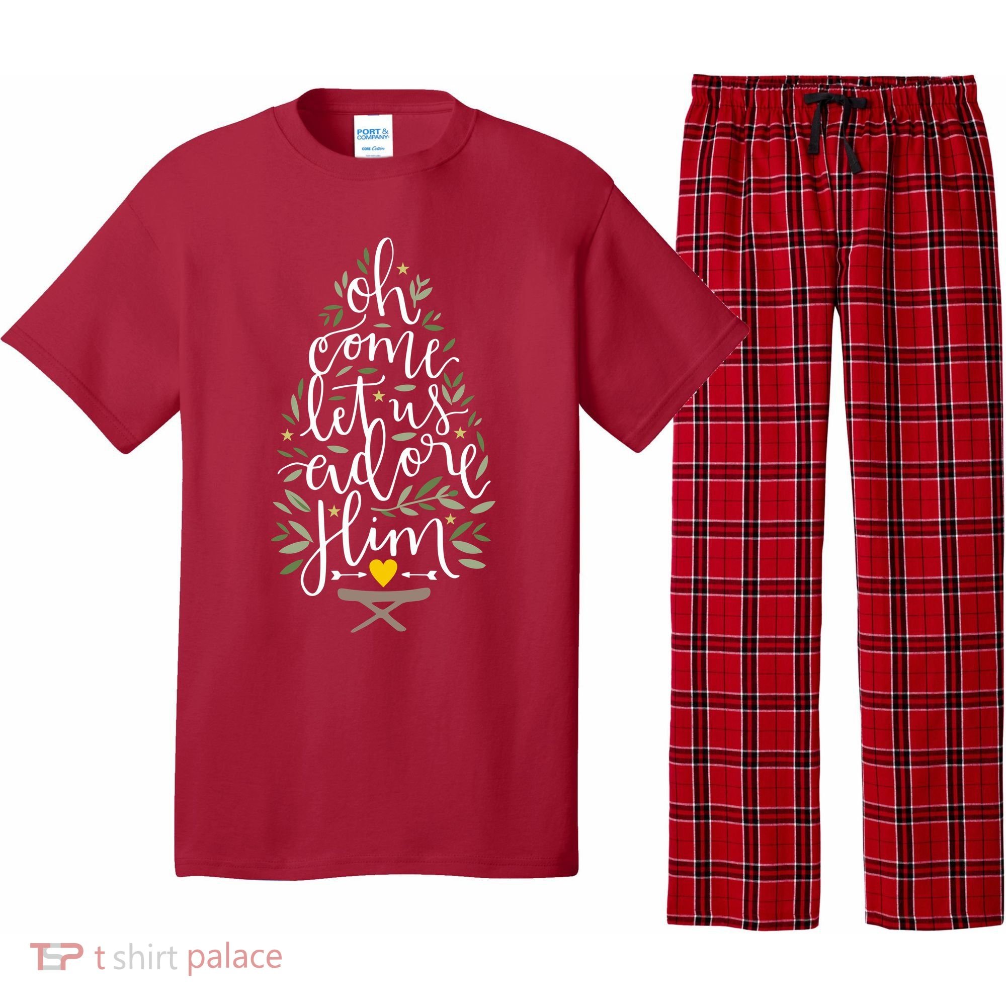Adore Him Baby Jesus Christmas Pajama Set