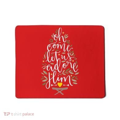 Adore Him Baby Jesus Christmas Mousepad
