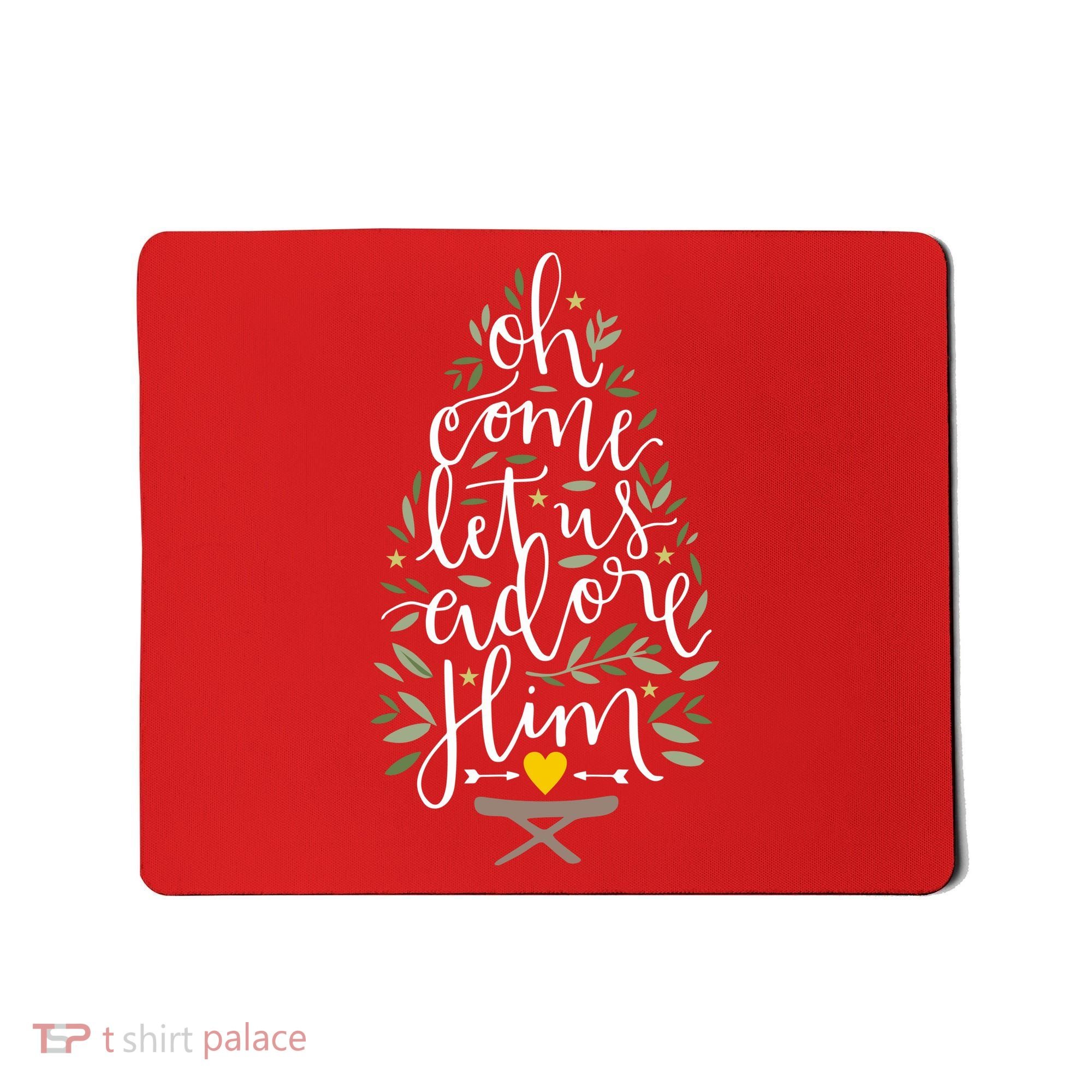 Adore Him Baby Jesus Christmas Mousepad