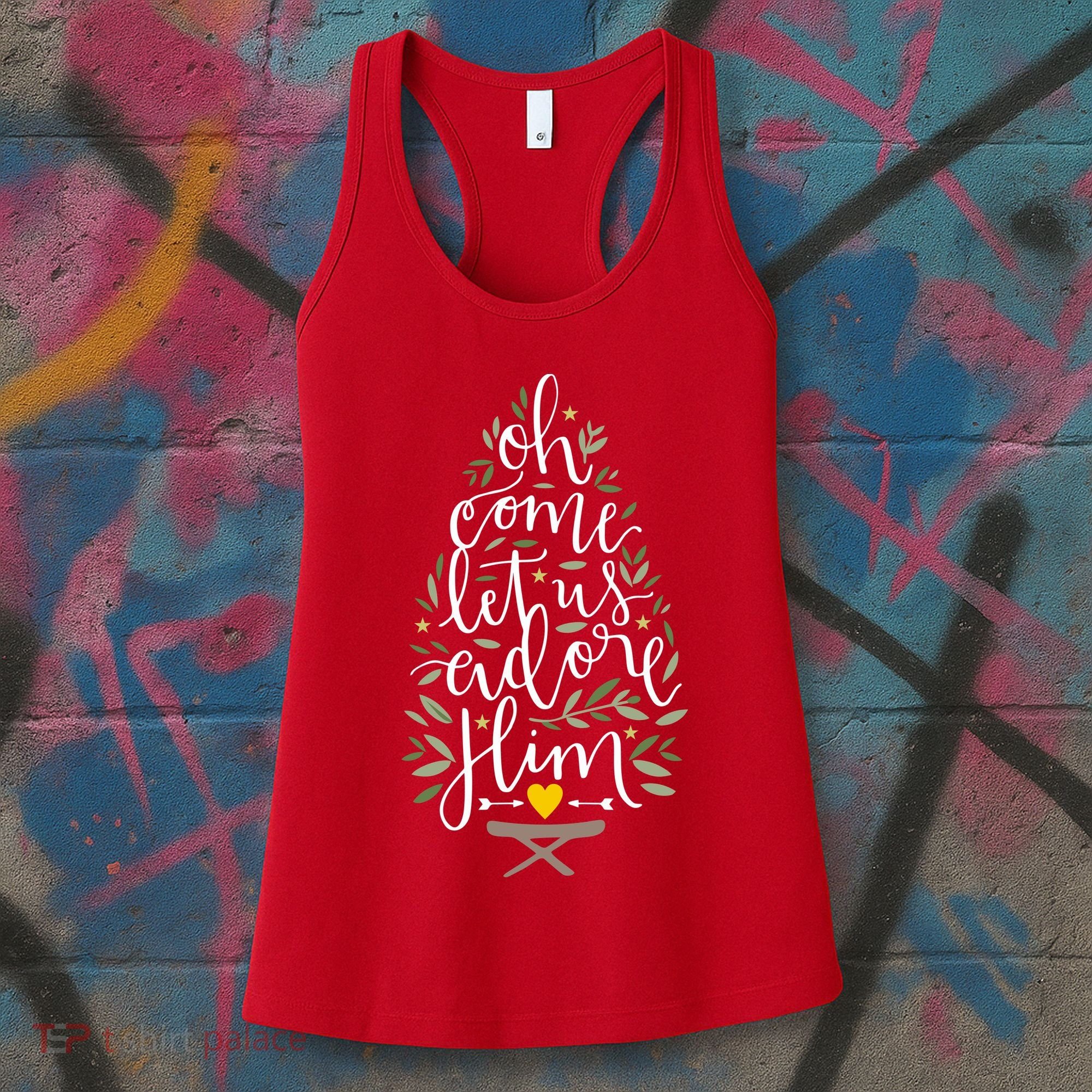 Adore Him Baby Jesus Christmas Women's Tank Top