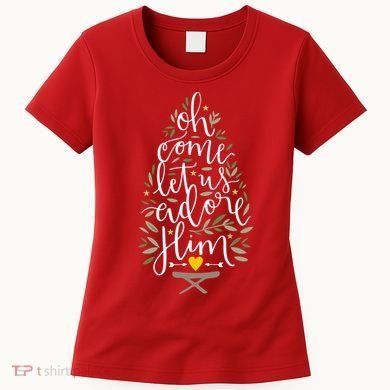 Adore Him Baby Jesus Christmas Women's T-Shirt