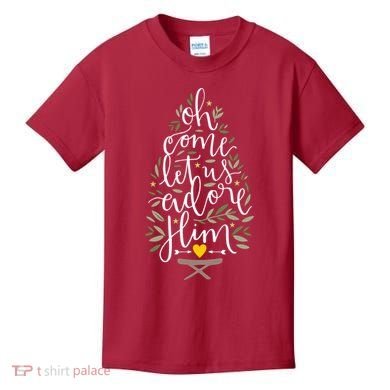 Adore Him Baby Jesus Christmas Kids T-Shirt