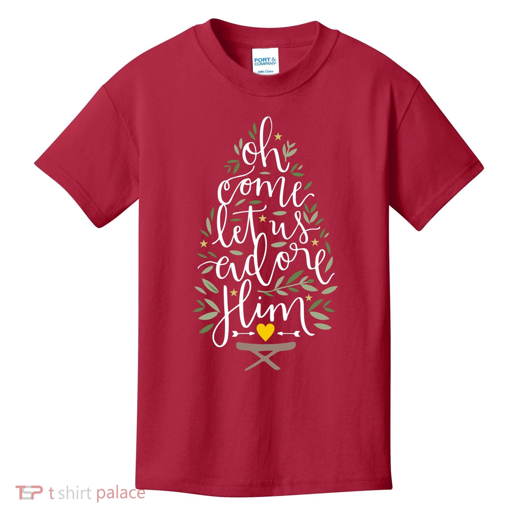 Adore Him Baby Jesus Christmas Kids T-Shirt
