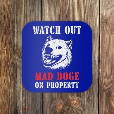 Anti Doge Pro Doge Sign Coaster
