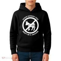 Avoid Donkey Pox DonT Be A Jackass Kids Hoodie thumb 4