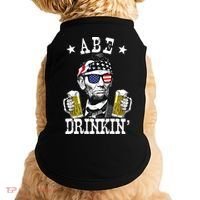 Abe Drinkin Patriotic American Abraham Lincoln Drinking Doggie Tank thumb 0