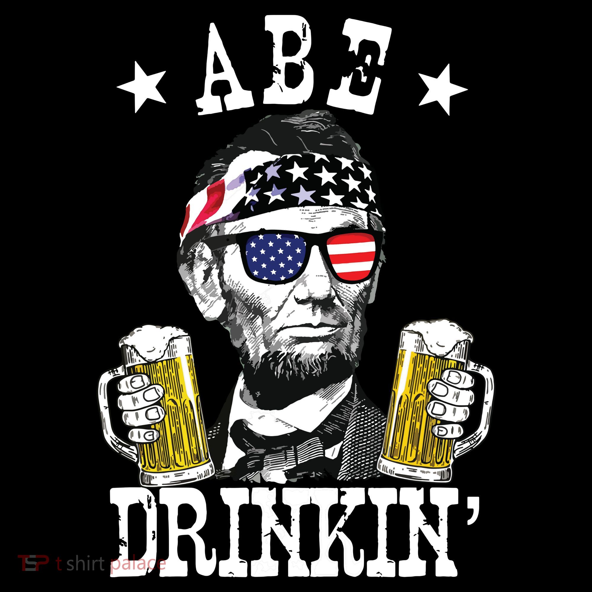 Abe Drinkin Patriotic American Abraham Lincoln Drinking Women's Hoodie