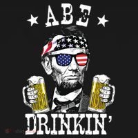 Abe Drinkin Patriotic American Abraham Lincoln Drinking Ornament thumb 1
