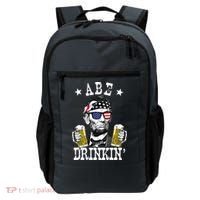Abe Drinkin Patriotic American Abraham Lincoln Drinking Backpack thumb 0