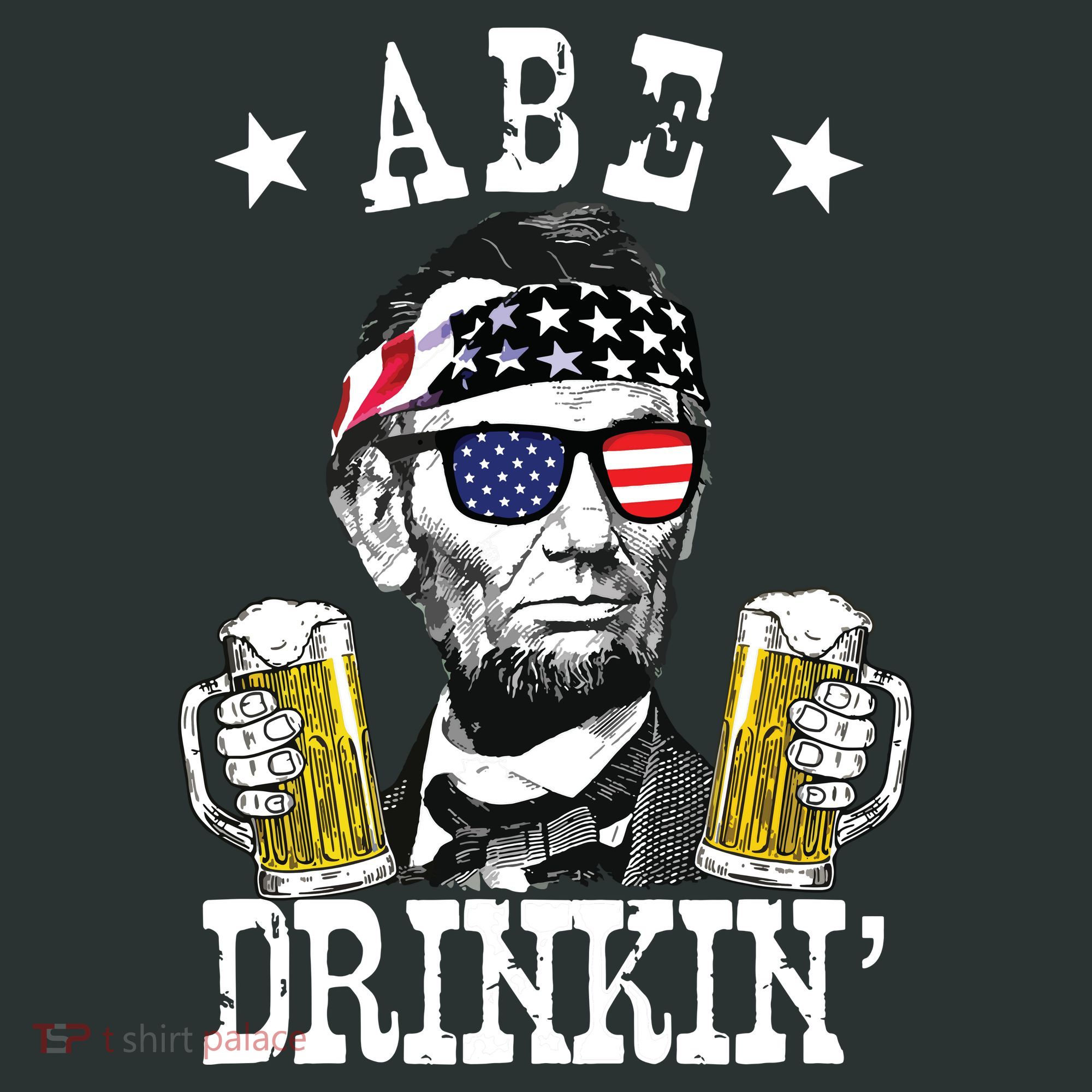 Abe Drinkin Patriotic American Abraham Lincoln Drinking Mousepad