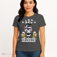 Abe Drinkin Patriotic American Abraham Lincoln Drinking Women's T-Shirt thumb 4