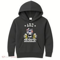 Abe Drinkin Patriotic American Abraham Lincoln Drinking Kids Hoodie thumb 0