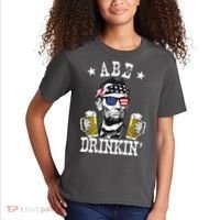 Abe Drinkin Patriotic American Abraham Lincoln Drinking Kids T-Shirt thumb 2