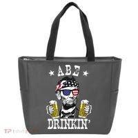 Abe Drinkin Patriotic American Abraham Lincoln Drinking Tote Bag thumb 0