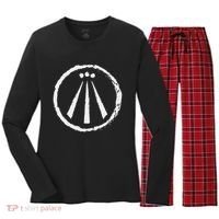 Awen Druid Pagan Celtic Wiccan Symbol Women's Long Sleeve Flannel Pajama Set  thumb 0