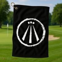 Awen Druid Pagan Celtic Wiccan Symbol Golf Towel thumb 1