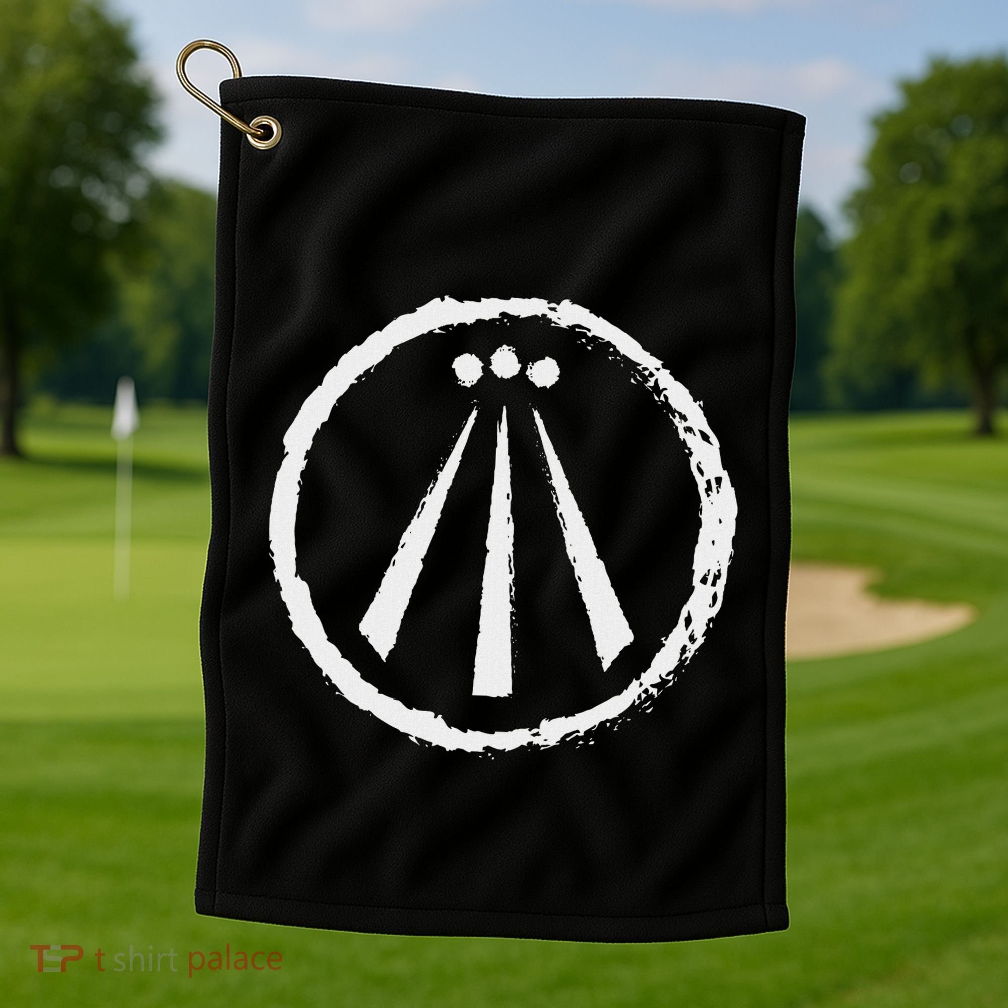 Awen Druid Pagan Celtic Wiccan Symbol Golf Towel