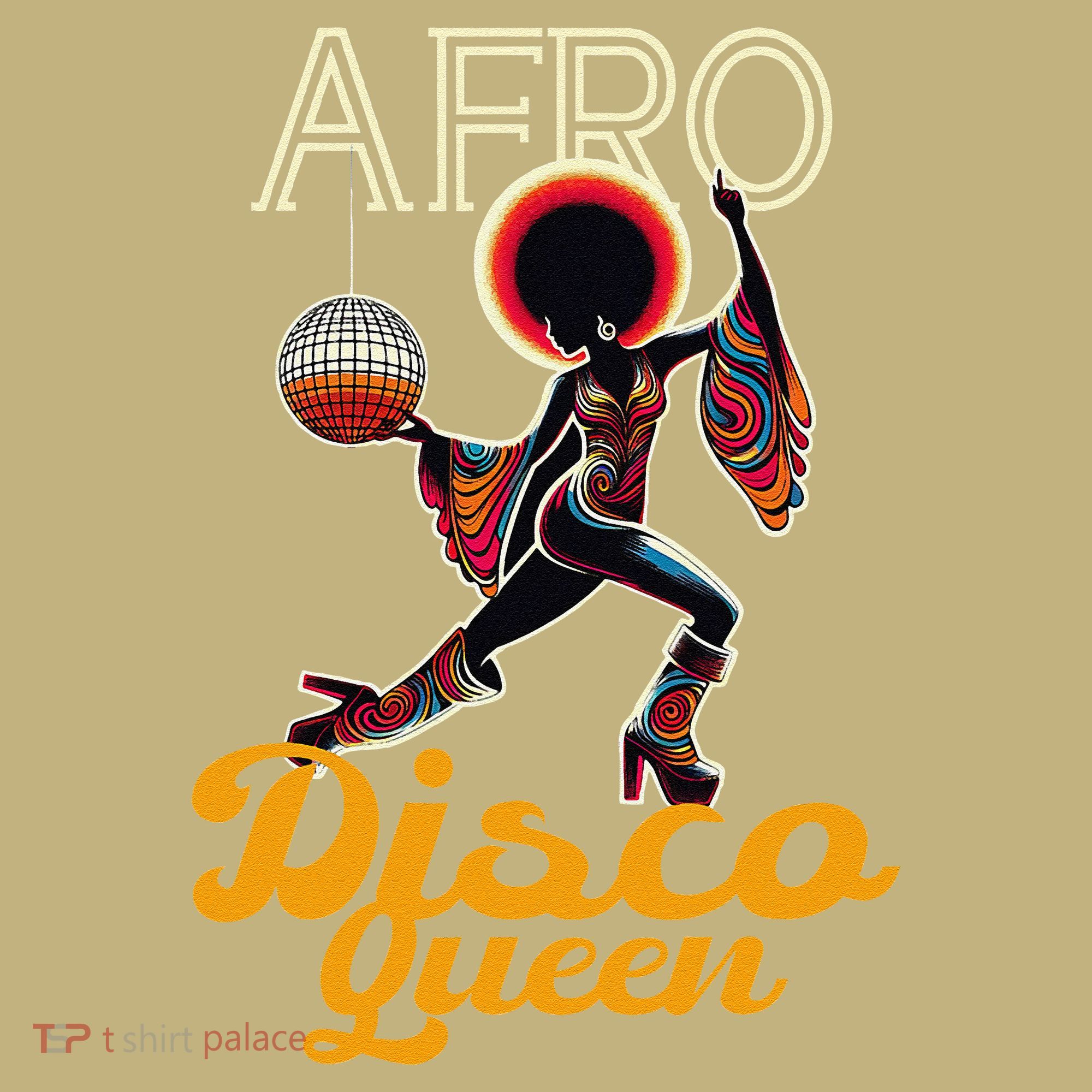 Afro Disco Queen Vintage Soul Music Retro 70s Groove T-Shirt