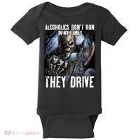 Alcoholics DonT Run In My Family They Drive Baby Bodysuit thumb 0