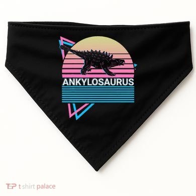 Ankylosaurus Dinosaur Retro USA-Made Doggie Bandana