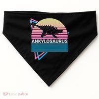 Ankylosaurus Dinosaur Retro USA-Made Doggie Bandana thumb 0