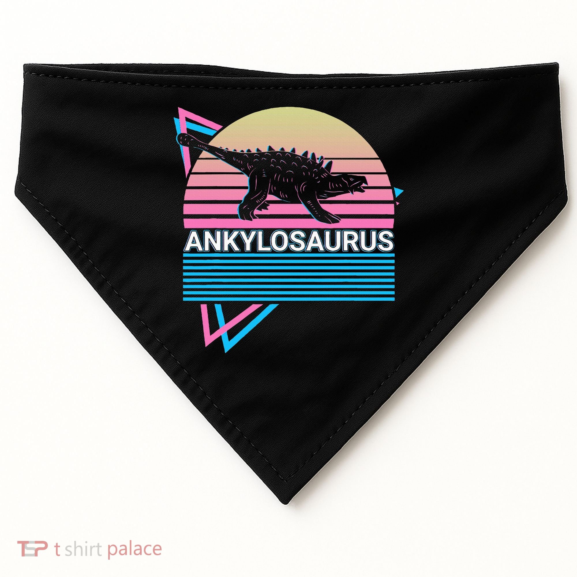 Ankylosaurus Dinosaur Retro USA-Made Doggie Bandana