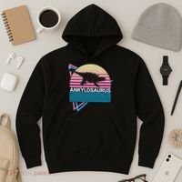 Ankylosaurus Dinosaur Retro Hoodie thumb 3