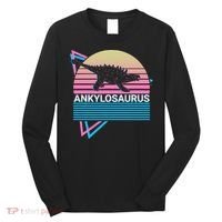 Ankylosaurus Dinosaur Retro Long Sleeve Shirt thumb 0