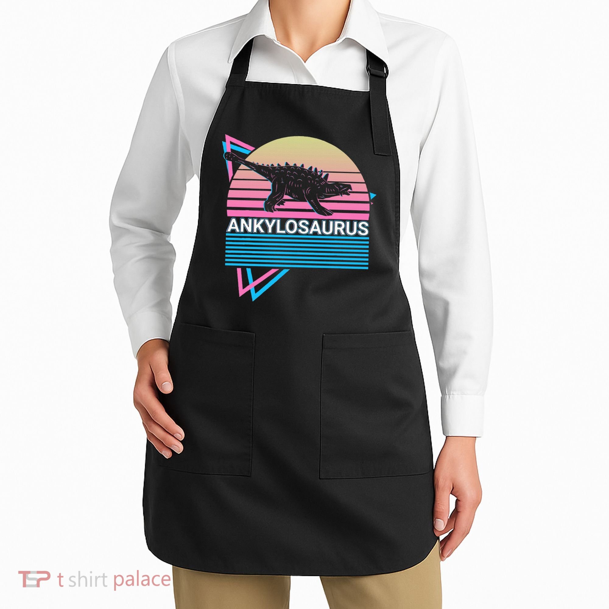 Ankylosaurus Dinosaur Retro Apron
