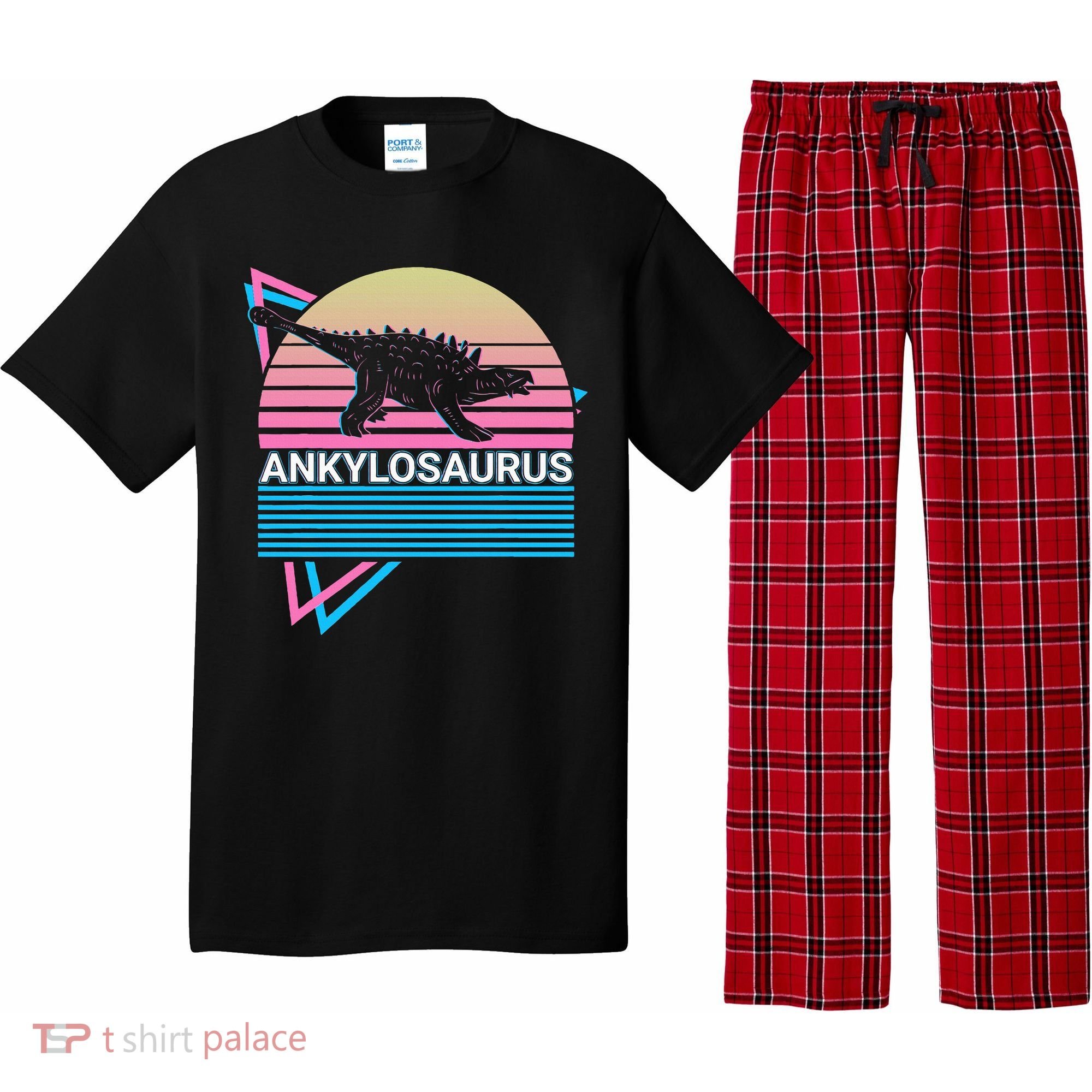 Ankylosaurus Dinosaur Retro Pajama Set